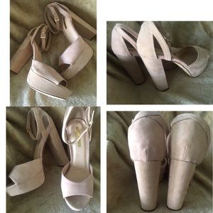 Liliana Suede Chunky Heel Size 10